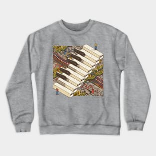 synth piano retro Crewneck Sweatshirt